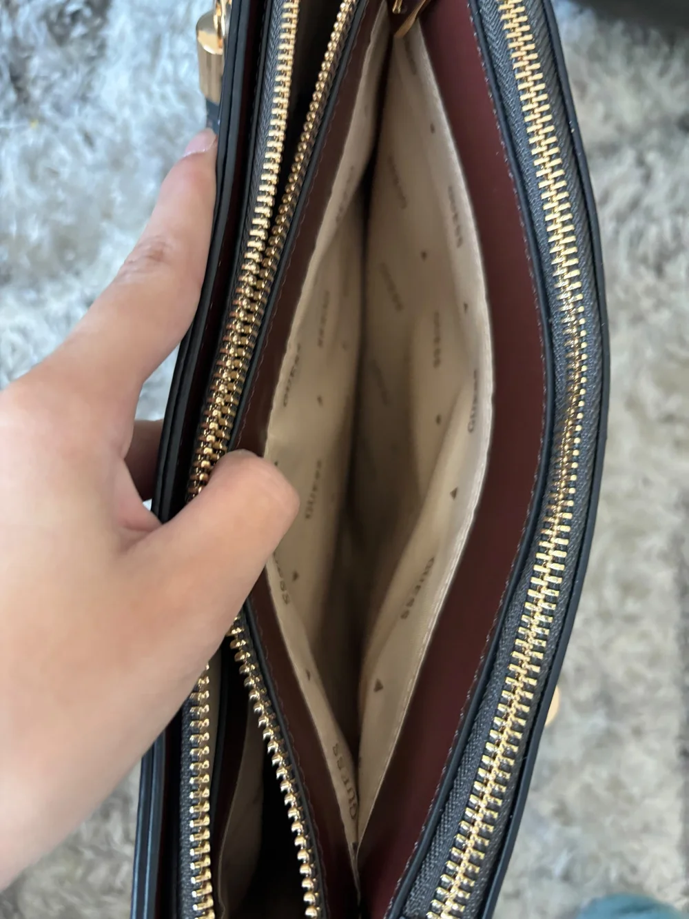 Brown Monogram Satchel Handbag